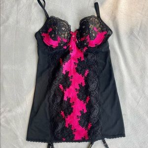 Victoria’s Secret Black Lace Chemise lingerie 34B